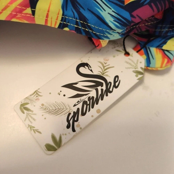 Sporlike 2 pc Bikini Set Padded Women Size S Colorful Yellow Tropical - Picture 5 of 11